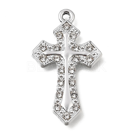UV Plating Alloy Crystal Rhinestone Pendants RB-CBAD37D-17P-1
