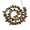 Natural Unakite Beads Strands G-Z091-A33-2