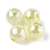 Electroplate Crackle Acrylic Beads CCG-WH0001-10mm-10-1