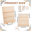 Pine Wood Place Card Display Stands ODIS-WH0025-188-2