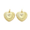 Brass Micro Pave Cubic Zirconia Pendants KK-Q006-19G-3