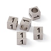 Tarnish Resistant 303 Stainless Steel European Beads STAS-G286-P01-3