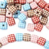 10Pcs Printed Opaque Acrylic Beads MACR-YW0004-19E-2
