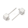 SHEGRACE Brass Cube Stud Earring Findings XGR0106P-121P-2