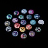 Mosaic Printed Glass Half Round/Dome Cabochons X-GGLA-N004-12mm-G-7