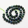 Natural Chrysocolla and Lapis Lazuli Beads Strands G-G735-07-4mm-2
