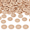 Flat Round Wood Buttons DIY-LP0001-14B-1