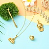 4Pcs 4 Styles PVD Vacuum Plating 304 Stainless Steel Pendants STAS-CJ0003-11-6