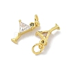 Brass Pave Cubic Zirconia Pendants X-KK-P325-17A-G-2
