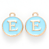 Golden Plated Alloy Enamel Charms X-ENAM-S118-04E-1