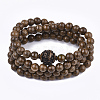 Feng Shui 4-Loop Wrap Style Buddhist Jewelry BJEW-T009-02-3