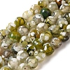 Dyed & Heated Natural Fire Crackle Agate Beads Strands G-P539-B01-22-1