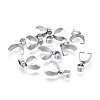 Tarnish Resistant 201 Stainless Steel Pendant Pinch Bails STAS-E437-28P-3