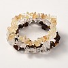 Multi-strand Gemstone Chips Stretch Bracelets X-BJEW-PH00610-01-2