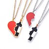 304 Stainless Steel Pendant Necklaces NJEW-O104-12-1