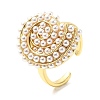 ABS Plastic Pearl Finger Rings RJEW-L128-02G-4