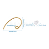 Brass Earring Hooks STER-TA0001-02-8