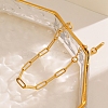 304 Stainless Steel Paperclip Bracelets PW-WGB3E23-01-3