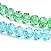 Transparent Painted Glass Beads Strands DGLA-A034-T8mm-A17-4