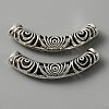 Tibetan Style Alloy Curved Tube Beads FIND-TAC0014-37AS-2