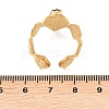 304 Stainless Steel with Glass Cuff Open Rings RJEW-Z132-01G-3