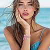 7Pcs 7 Colors Bohemian Cotton Cord Braided Bracelets BJEW-TA0001-29-9