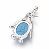 Synthetic Turquoise Pendants G-L512-A13-3