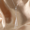 Triangle Brass Slider Lariat Long Necklaces for Women FS-WGD2F26-01-2