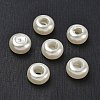 ABS Plastic Imitation Pearl Rondelle Large Hole European Beads X-MACR-S256-A41-2