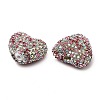 Sparkling Acrylic Heart Beads with Rhinestone Embellishment OACR-NH0001-02B-02-2