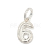 Number Series 925 Sterling Silver Charms STER-Q002-01G-1