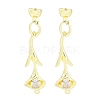 Brass Pave Clear Cubic Zirconia Fold Over Clasps LS-KK-F875-11G-1