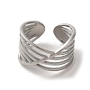304 Stainless Steel Open Cuff Ring RJEW-C068-04A-P-2