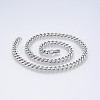 Men's 304 Stainless Steel Curb Chain Necklaces NJEW-P218-07P-1