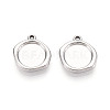 304 Stainless Steel Pendant Cabochon Settings STAS-T067-70B-P-1