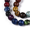 Dyed Natural White Jade Beads Strands G-T139-8mm-60-06-3