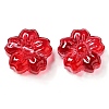 Spray Painted Transparent Glass Beads X-GLAA-F119-01-4