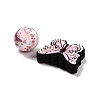 25Pcs Butterfly & Round Silicone Focal Beads SIL-L005-02D-3