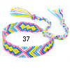 Cotton Braided Rhombus Pattern Cord Bracelet FIND-PW0013-003A-37-1