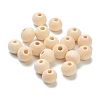 Natural Unfinished Wood Beads WOOD-XCP0001-19B-1