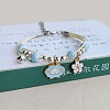 Cute Cartoon Alloy Enamel Multi-strand Charm Bracelets WG000A8-08-1