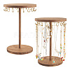 Round Wood Jewelry Necklace Display Organizer Hanging Tower Rack NDIS-TAC0001-01A-2