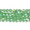 Transparent Electroplate Glass Beads Strands GLAA-F029-4mm-A24-1
