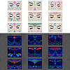 9 Sheets 9 Style Creative Fluorescent Face Tattoo Paper Stickers STIC-TA0002-01-3