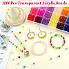1280Pcs 32 Colors Transparent Acrylic Beads TACR-SZ0001-20B-4