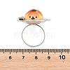 Afternoon Tea Resin & Plastic Adjustable Finger Rings for Women RJEW-K317-01D-3