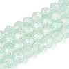 Transparent Crackle Glass Beads Strands GLAA-N053-10mm-06-1