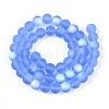 Frosted Transparent Glass Beads Strands LS-GLAA-T032-T8mm-MBB04-2