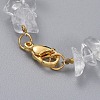 Natural Quartz Crystal Chip Beaded Bracelets BJEW-JB04933-02-3