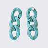 Acrylic Curb Chain Ear Studs EJEW-JE03126-M-3